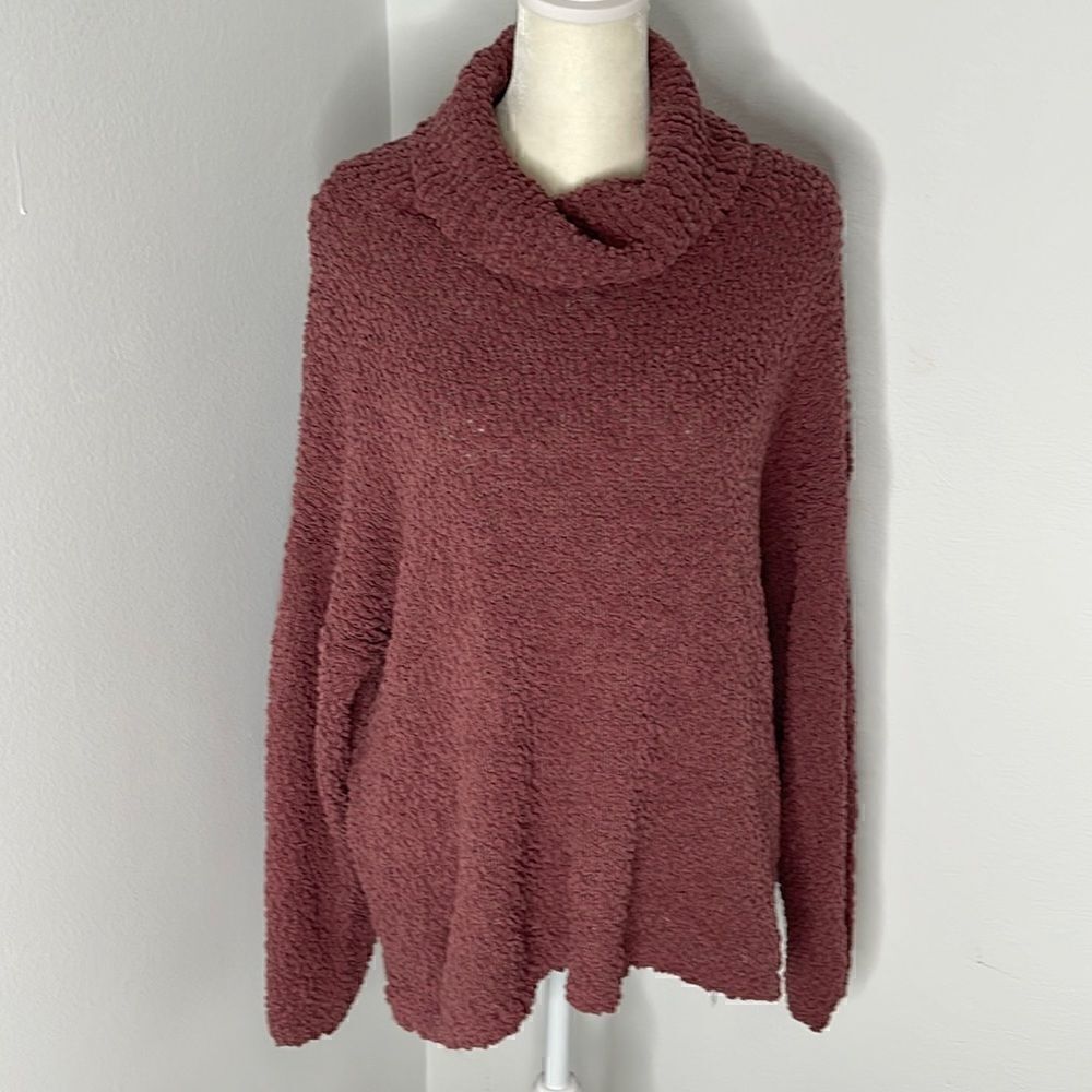 Bobeau bubble knit or popcorn knit turtleneck sweater. Size 2X.